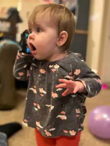 Ellie on phone