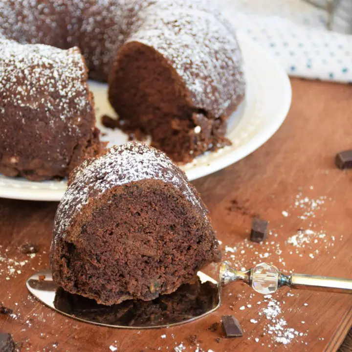 G/F, D/F Chocolate Zucchini Bundt Cake