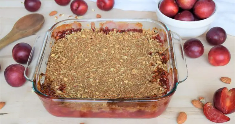 Plum Honey Almond Crisp Recipe