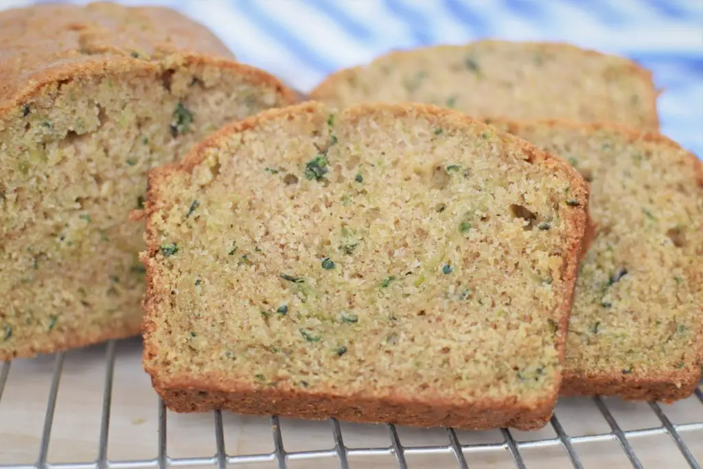 sliced zucchini loaf - this bread will rise