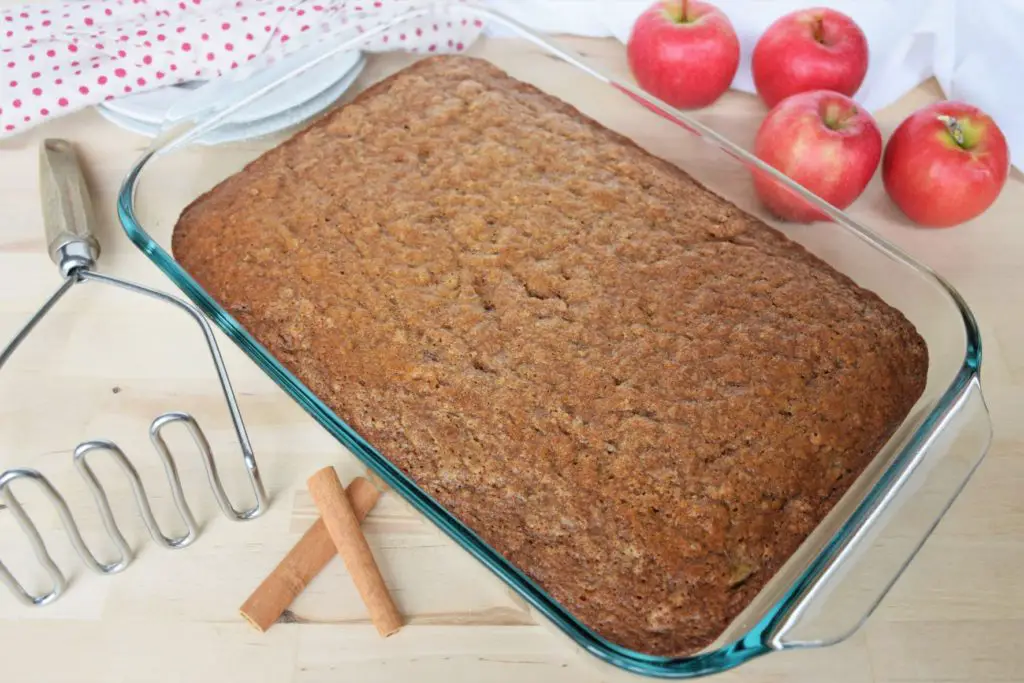 Applesauce snack cake - whole cake