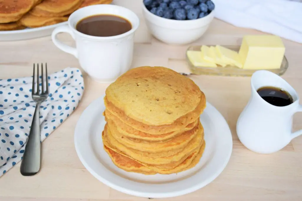 breakfast of butternut squash pancakes
