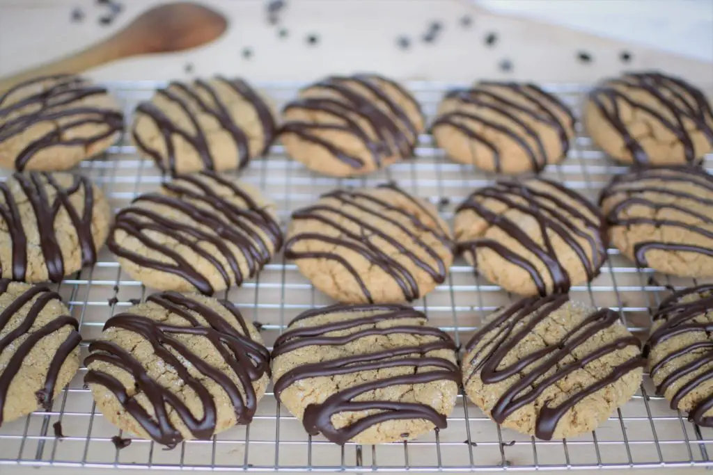 Coffee Cookies on a cooling rack