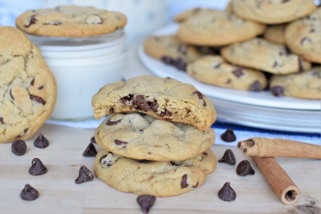 Lots of cinnamon chocolate chip cookies and milk - this bread will rise