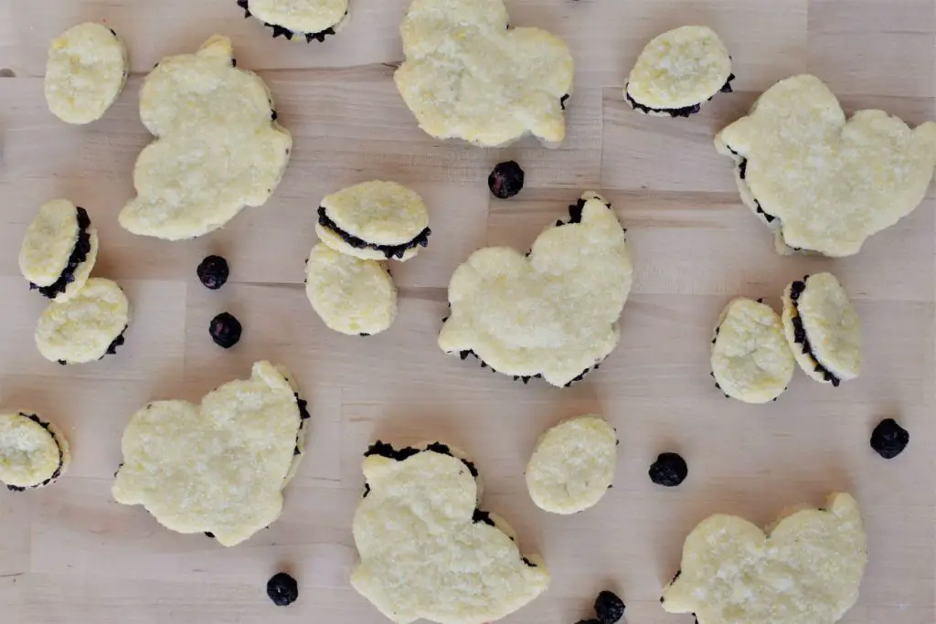 Lemon blueberry cream cookies - bunnies, chicks, and eggs