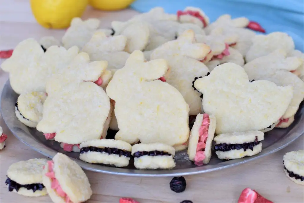 Tray of Lemon Berry Cream Cookies