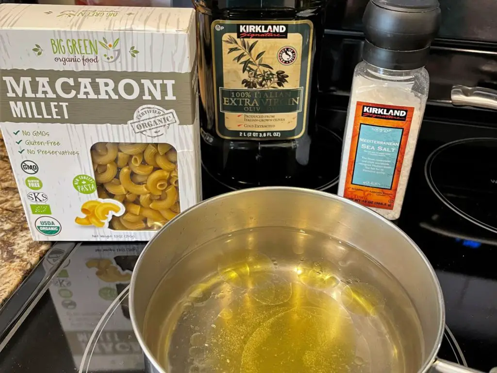 Millet pasta, olive oil, sea salt - this bread will rise