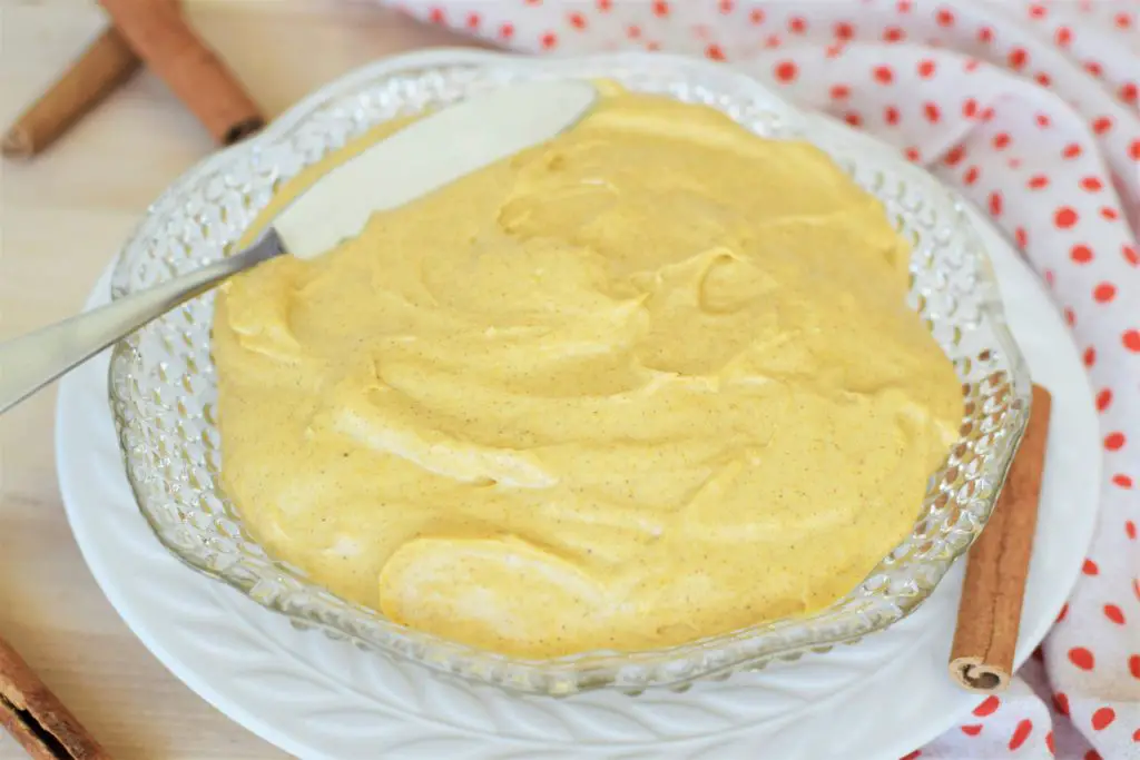 Fancy Bowl of pumpkin cream cheese - this bread will rise