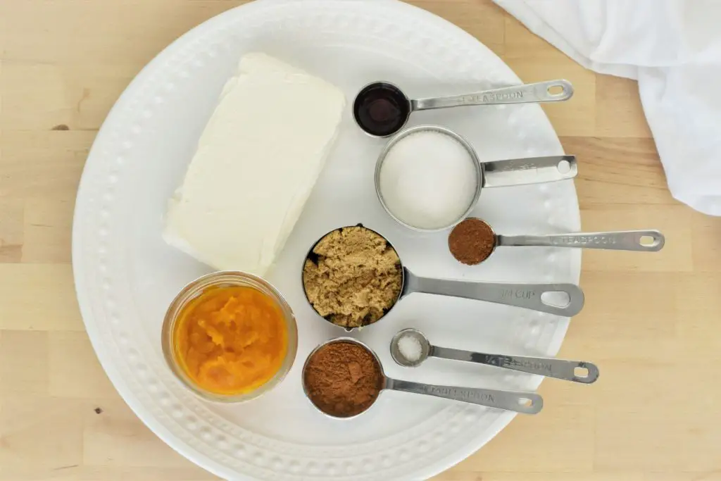 Ingredients for Pumpkin Cream Cheese - this bread will rise