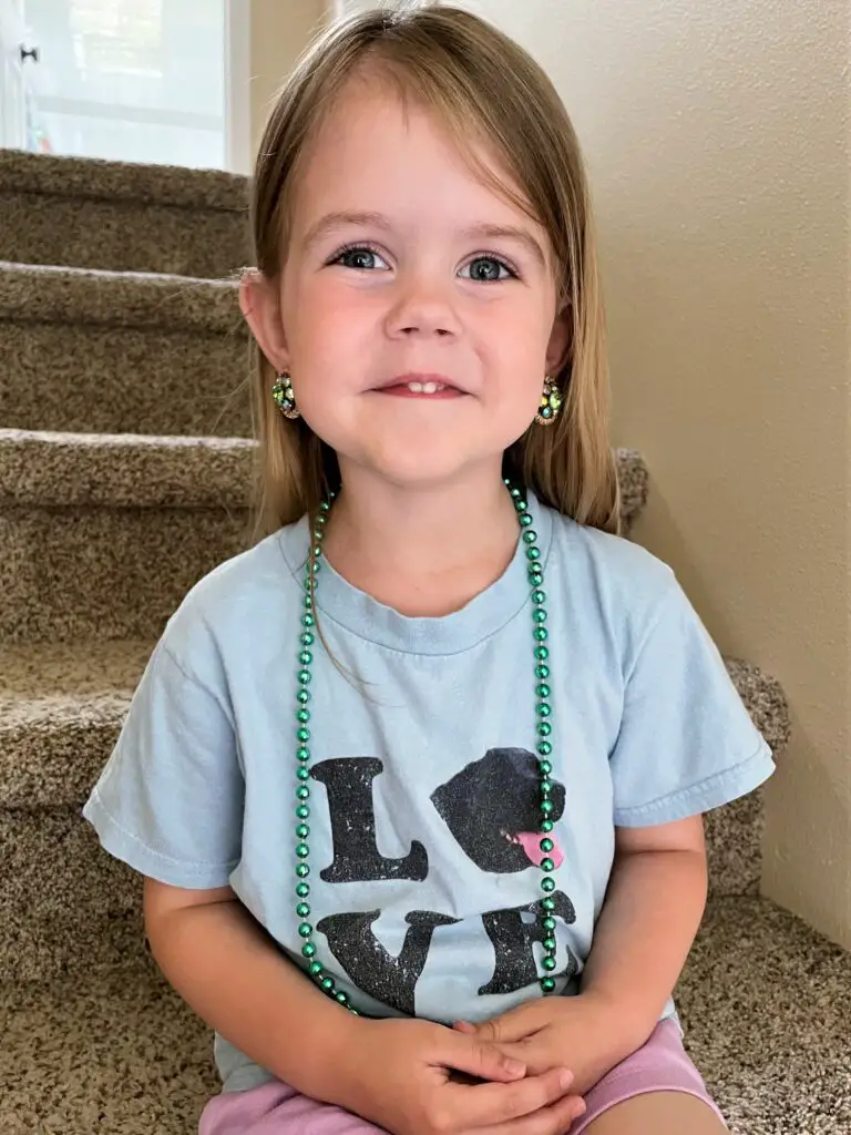 Dressing up with clip on earrings and necklace