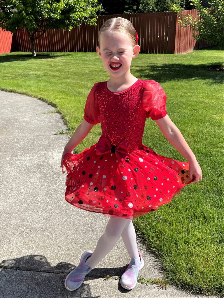 Girl in ballet outfit